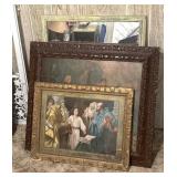 Antique Framed Prints, Quilt Wall Art, Mirror,