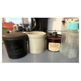 Crock, Cheese Crock, Lard Tin, Water Jug
