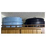 (2) Enamelware Roasters