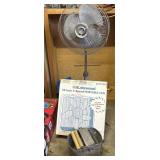 20" Portable Fan, Pedestal Fan, and Galvanized
