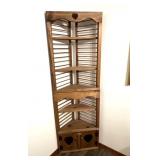 Wooden Corner Shelf 61" x 23", Pine