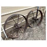 (2) 28" Steel Wheels, Metal Bed Frames