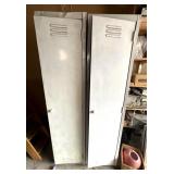 (2) Metal Locker / Cabinets 19"x21"x72"