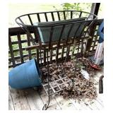 Metal Planter 34" T