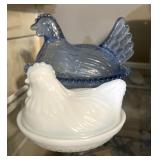 (2) Nested Hen Dishes