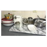 Marble Rolling Pin w/ Base, Can Opener & More