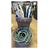 Folding Chairs, Galv. Tub, Garden Hose