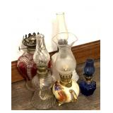 (5) Small Kerosene Lamps