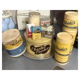 Vintage Containers; Spice, cookie tin, Dairy