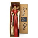 Vintage Servy Etta Wood Lady Napkin Doll Napkin