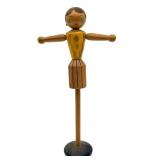 Vintage Wood Lady Napkin Doll Napkin Holder 11.5"