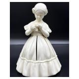 Vintage Ceramic Lady Napkin Doll Napkin Holder
