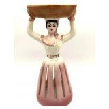 Vintage Ceramic Lady Napkin Doll Napkin Holder