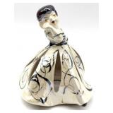 Vintage Ceramic Lady Napkin Doll Napkin Holder 6"