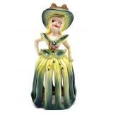 Vintage Ceramic Lady Napkin Doll Napkin and