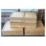 Wood Storage Boxes- 25.25" x 14.5" x 5.25"-