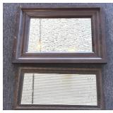 (2) Vintage Wood Framed Mirrors 23.5" x 17" and