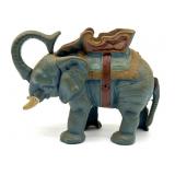 Elephant Mechanical Cast Iron Coin Bank 6.5" x 5?
