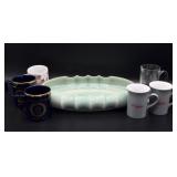 Pottery Planter and Coffee Mugs - Boeing and