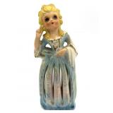 Vintage Ceramic Lady Napkin Doll Napkin Holder 9"