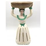 Vintage Ceramic Lady Napkin Doll Napkin Holder
