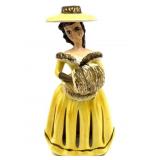Vintage Ceramic Lady Napkin Doll Napkin and