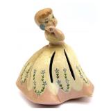 Vintage Ceramic Lady Napkin Doll Napkin Holder 7"