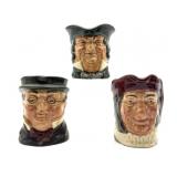 (3) Vintage Royal Doulton Toby Jug Mugs : Parson