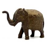 Vintage Brass Elephant Figure 8" x 6"