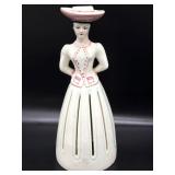Vintage Ceramic Lady Napkin Doll Napkin and