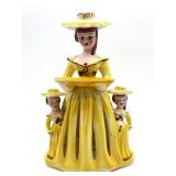 Vintage Ceramic Lady Napkin Doll Napkin,