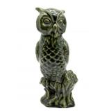 Van Briggle Pottery Green Owl Figure 9.5" Tall