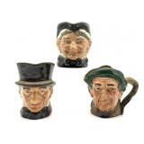 (3) Vintage Royal Doulton Toby Jug Mugs : John