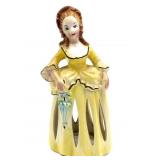 Vintage Ceramic Lady Napkin Doll Napkin Holder