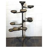 Vintage Cast Iron Swing Arm Plant Stand 42" Tall