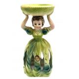 Vintage Ceramic Lady Napkin Doll Napkin Holder