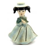 Vintage Ceramic Lady Napkin Doll Napkin Holder