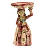 Vintage Ceramic Lady Napkin Doll Napkin Holder