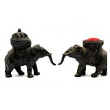 Vintage Metal Elephant String Holder and Pin