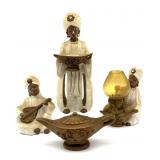 Vintage Ceramic Genie Napkin and Candle Holder,