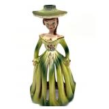 Vintage Ceramic Lady Napkin Doll Napkin and