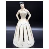 Vintage Ceramic Lady Napkin Doll Napkin Holder