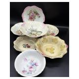 Antique and Vintage Porcelain Serving Bowls 10.5"
