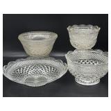 Wexford Glass Serving Bowls 14" Wide and