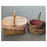 Vintage Picnic Basket and Baskets