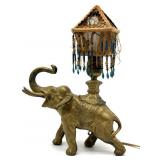 Vintage Elephant Lamp 9.5" x 13.5"- Metal-