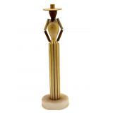 Vintage Wood Napkin Doll Napkin Holder on Slag