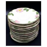 (12) Franciscan Desert Rose Saucers 6"