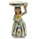 Vintage Ceramic Lady Napkin Doll Napkin Holder