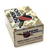 (20) Rnds 9m  +P, Thunder Ranch 115 Gr DPX